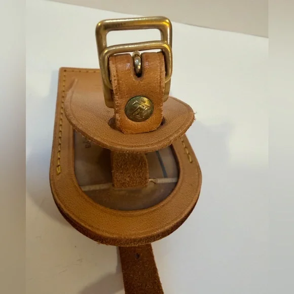 LV Authentic Leather Luggage Tag and Poignet Strap Set EUC - Picture 5 of 10